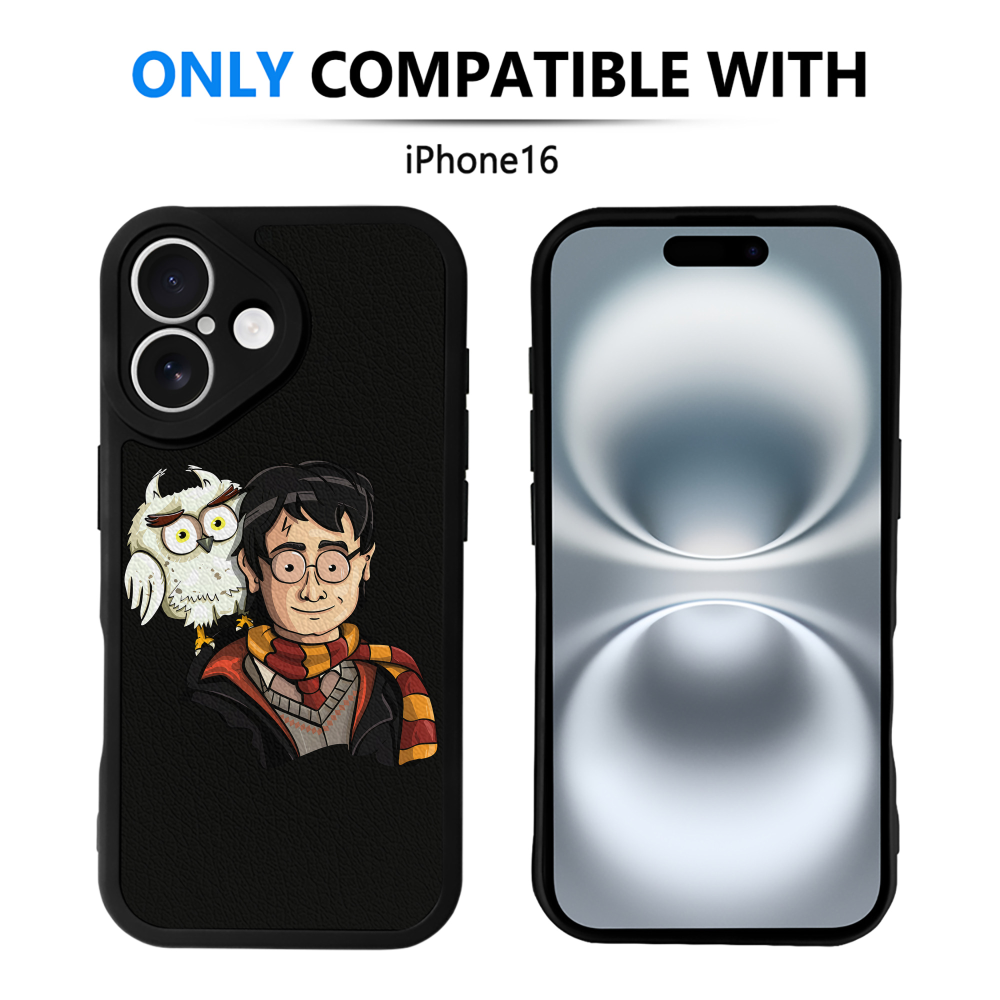 （画像用） Harry Potter ハリー・ポッターシリーズ 【iPhone 16シリーズ対応】シリコンスマホケース（レザー調） 材質：シリコン